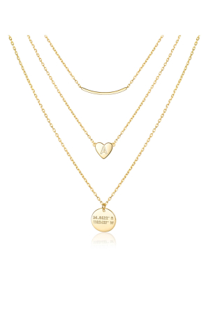 Asiley Layered Necklace Set For Women