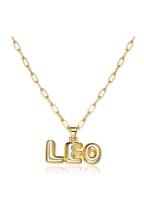 Custom Bubble Letter Pendant Necklace For Women