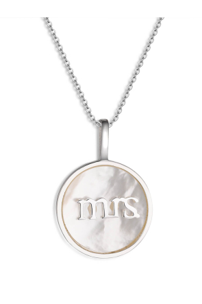 Personalized White Shell Name Pendant Necklace