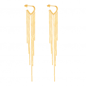 Light luxury long tassel earrings