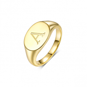 Asiley Women's Initial Signet Ring 
