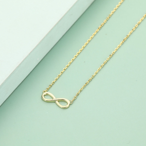 14K Gold Plated Personalized Engravable Infinity Necklace