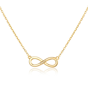 14K Gold Plated Personalized Engravable Infinity Necklace