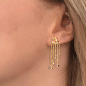 14K Gold Plated Personality Tassel Earrings