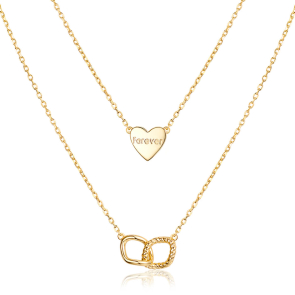 Asiley Personalized Heart Forever Multi Layered Necklace