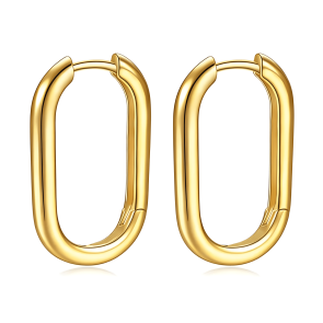 Fashionable u-shaped oval high-end earrings