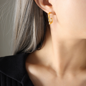 Geometric Minimalist Bamboo Earrings