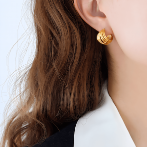 Metal style personalized hollow earrings