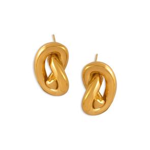 Simple geometric love line twisted earrings