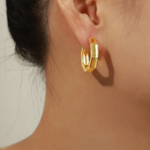 Simple style geometric polygon earrings