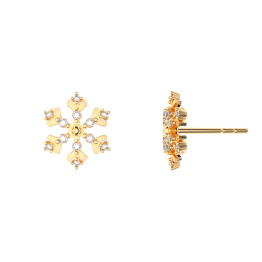 Snowflake Studs Gold Plated