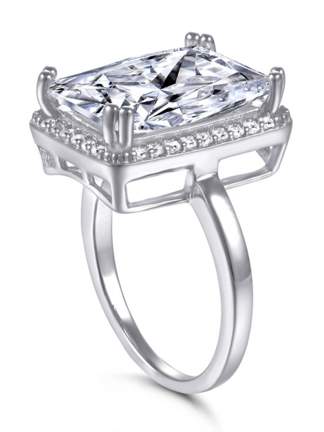 Moissanite Engagement Ring 
