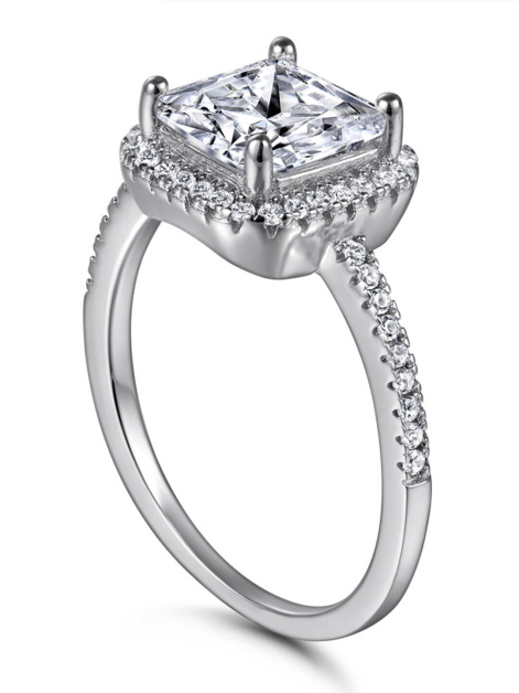 Radiant Cut Moissanite Ring For Women
