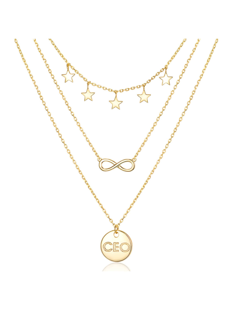Customized 3 Layered  Necklace Set For Women