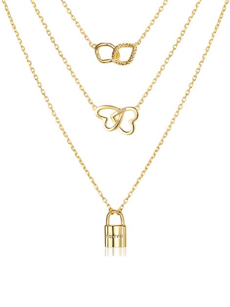 Asiley Custom Engravable Forever Layered Necklace Set