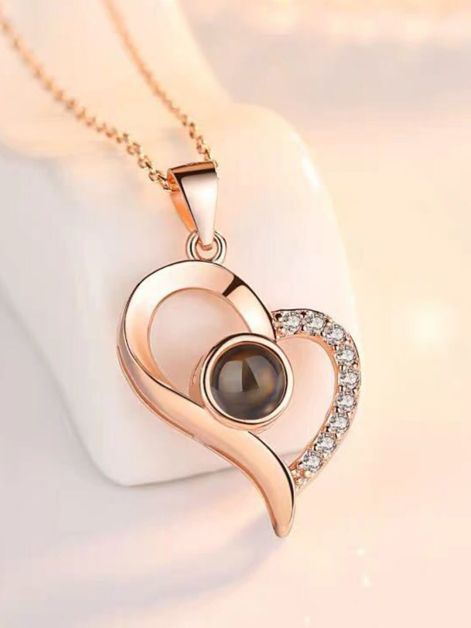 Lover Heart 100 Languages Projection Necklaces 
