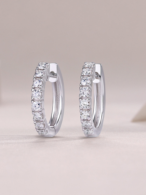ASILEY Moissanite 0.56CTW Hoop Earrings