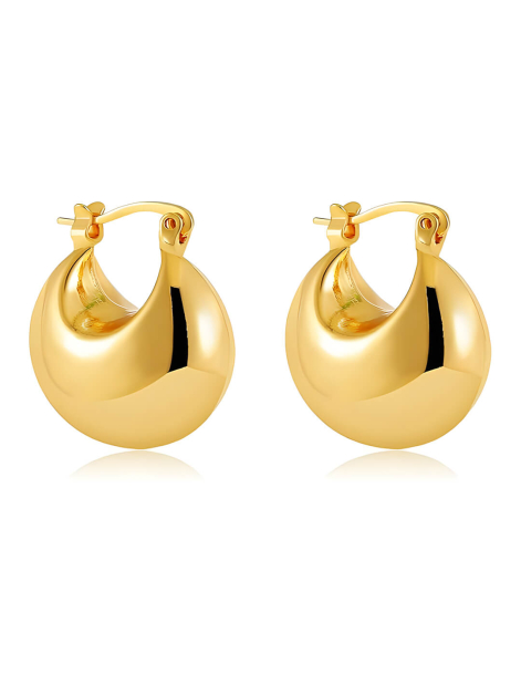 Crescent Ball-Shaped Hollow Earrings