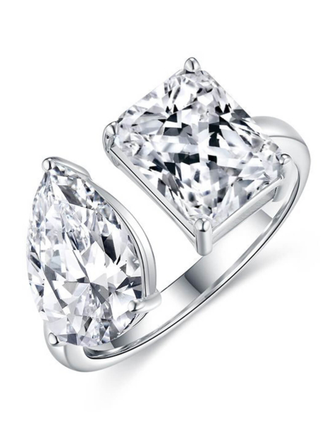 Double Stone Moissanite Ring