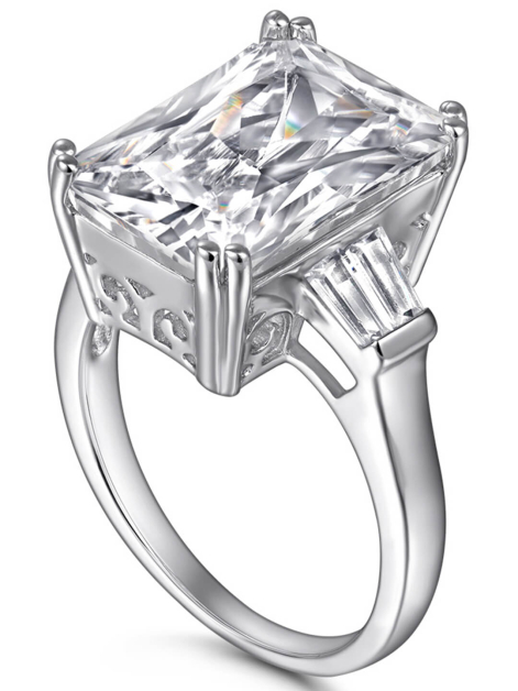  Radiant Cut Moissanite Ring For Women