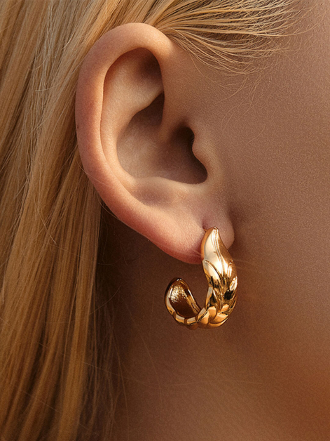 Feather Stud Retro Earrings