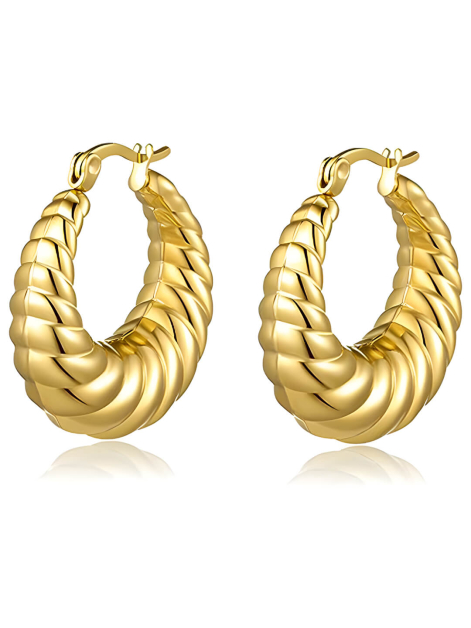 Hollow Crescent Moon Earrings
