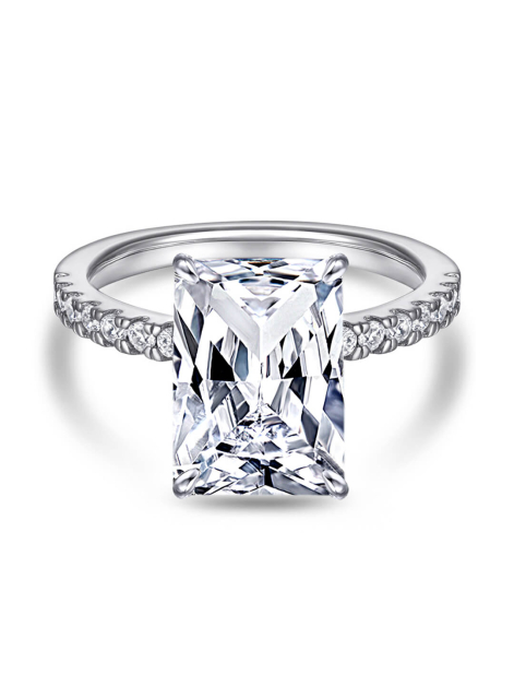 Asiley Radiant Cut Moissanite Ring For Momen 