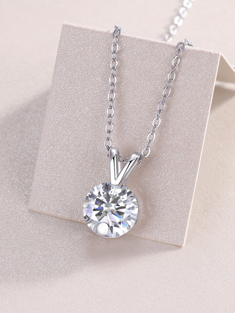 ASILEY Moissanite Pendant Necklace in 14K Gold Plating