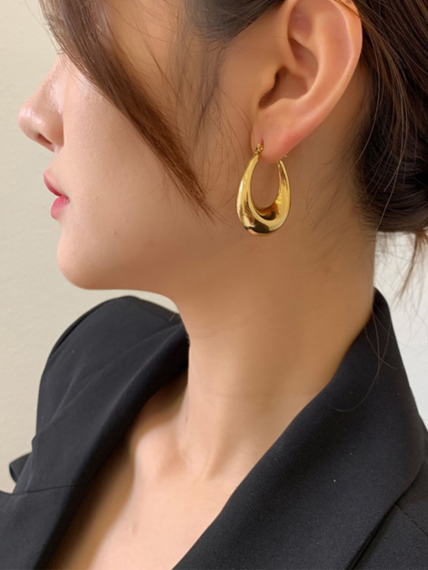 Oval Simple Lightweight Earrings