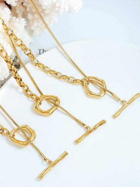 OT Buckle Adjustable Length Sweater Chain