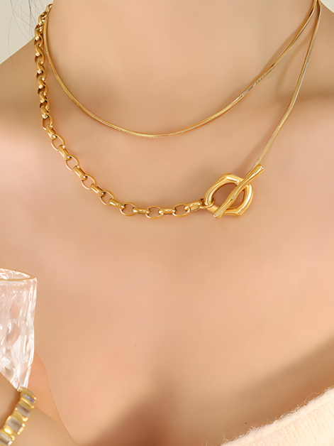 OT Buckle Adjustable Length Sweater Chain