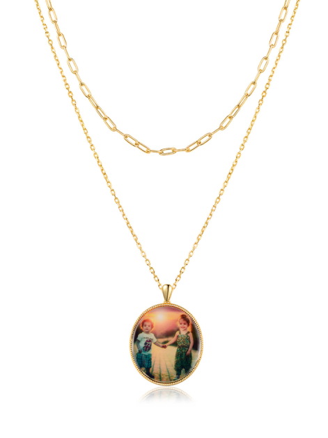 Personalized Photo Multilayer Necklace