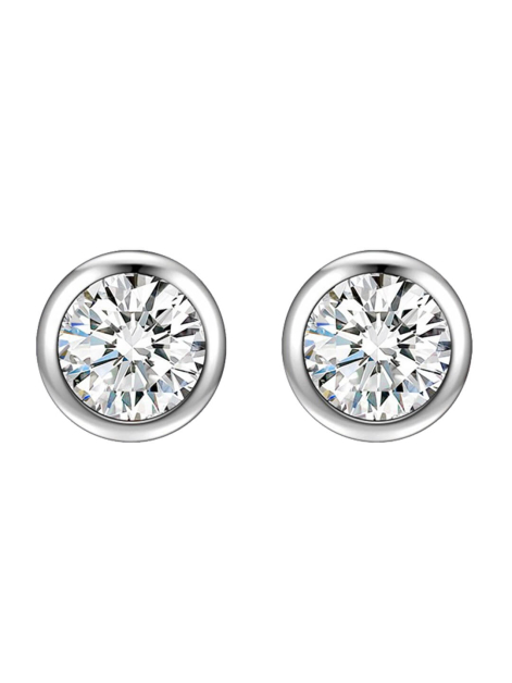 Round Cut Moissanite Bubble Stud Earrings