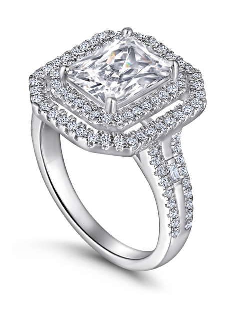 Emerald Cut Moissanite Ring For Women