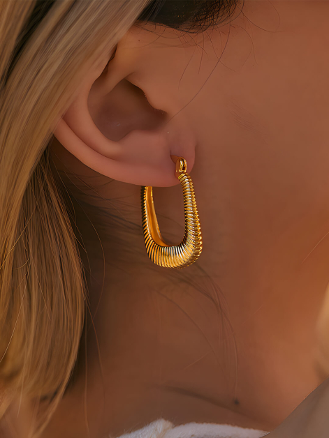 Vintage Hoop Twisted Earrings
