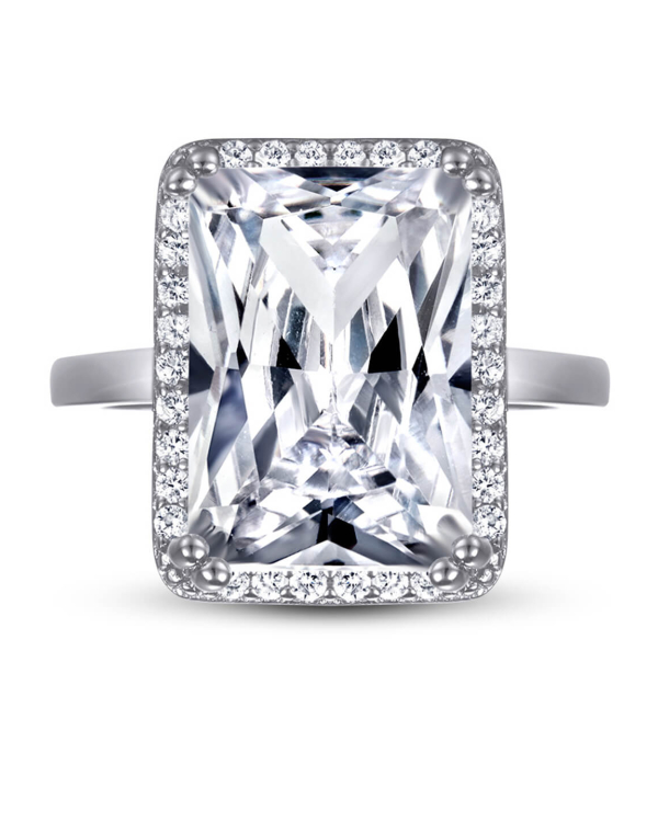 Moissanite Engagement Ring 