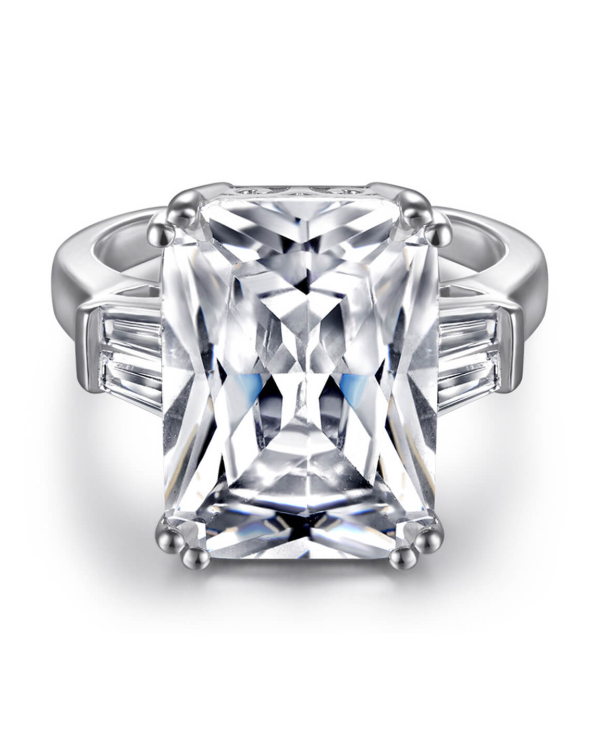  Radiant Cut Moissanite Ring For Women