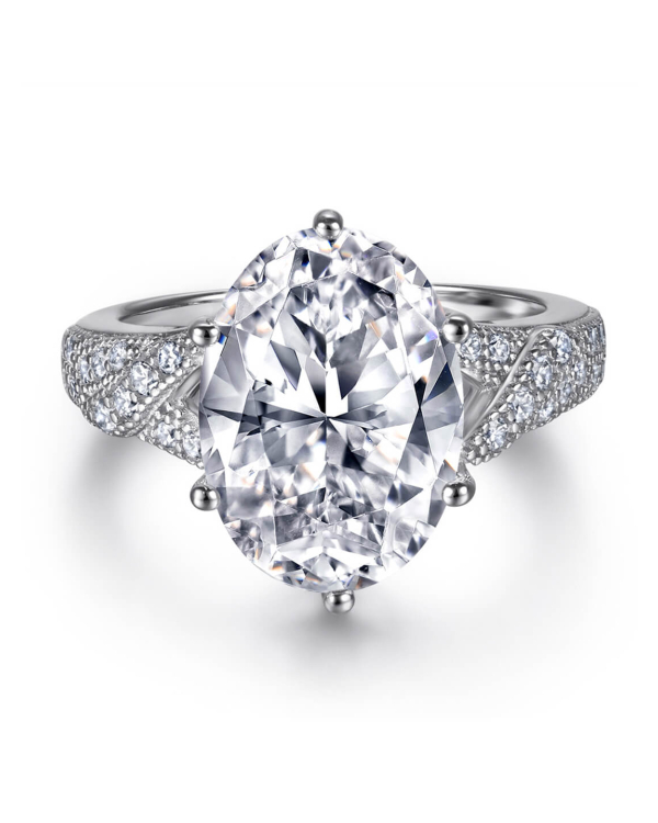 Oval Cut Moissanite Ring For Women