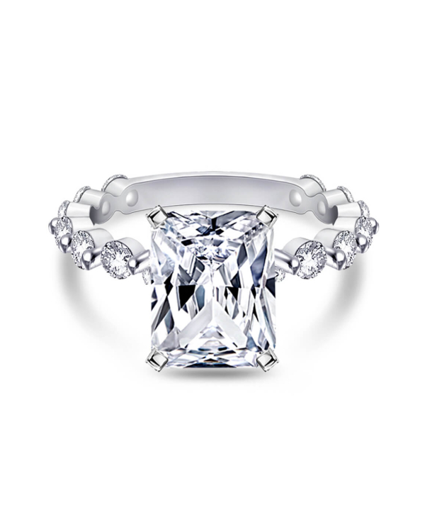 Radiant Cut Moissanite Engagement Ring 