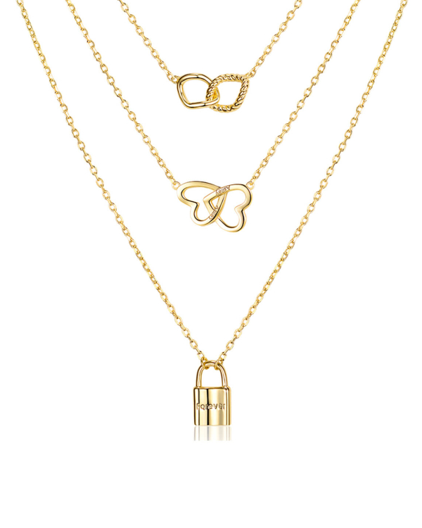 Asiley Custom Engravable Forever Layered Necklace Set