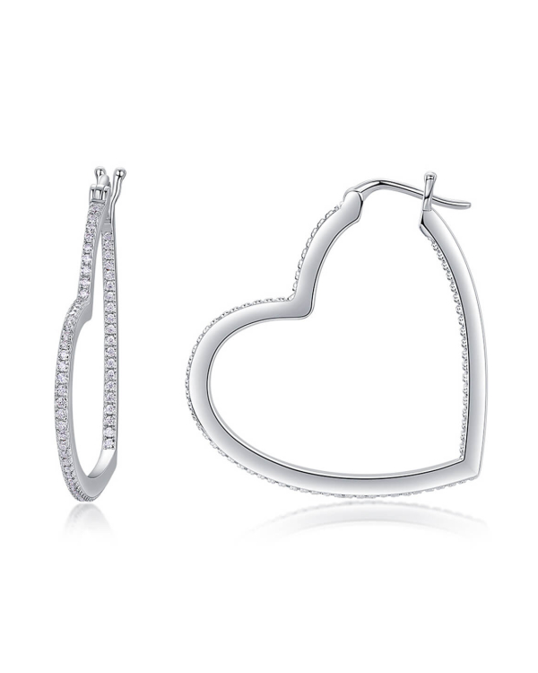 ASILEY Heart-shaped Moissanite Earrings