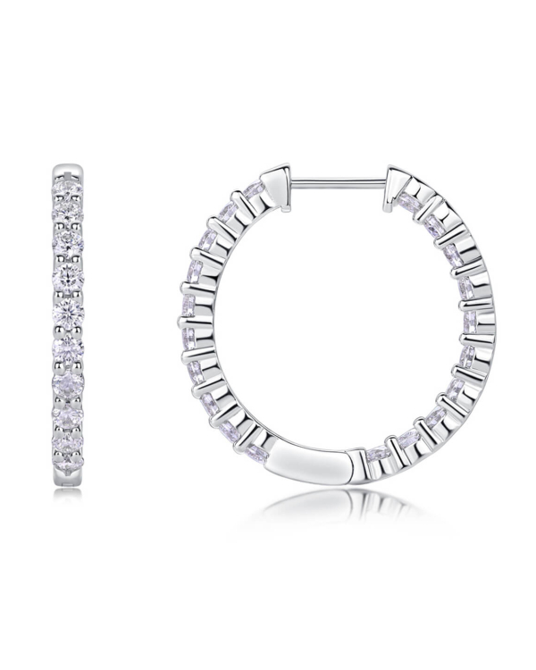 ASILEY 2.52 CT Moissanite Earrings in 14k Gold Plated Sterling Silver