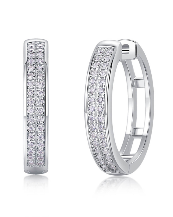 ASILEY Moissanite Hoop Earrings For Women