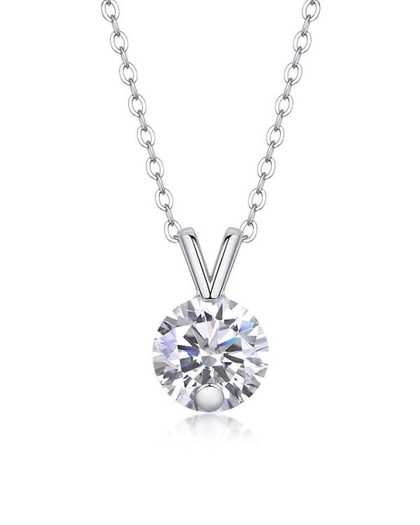 ASILEY Moissanite Pendant Necklace in 14K Gold Plating