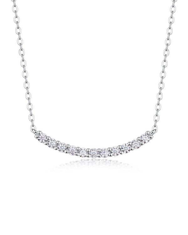 ASILEY Moissanite Smiley Chain Necklace