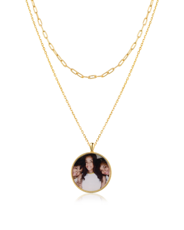 Personalized Photo Layered Necklace