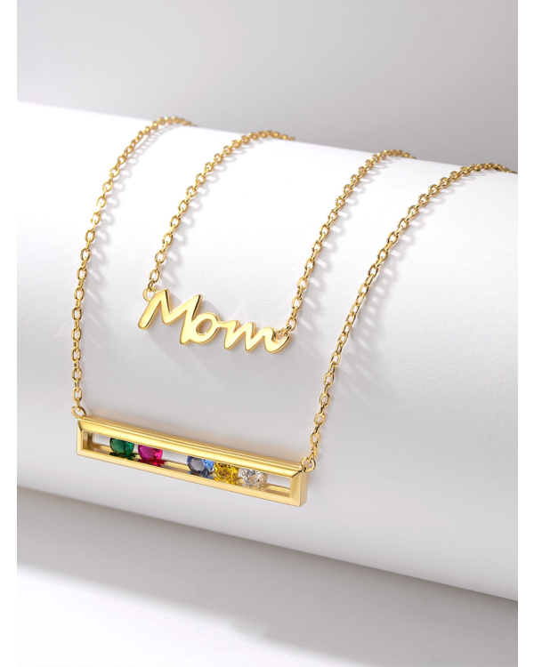 Custom Birthstone Layered Necklace
