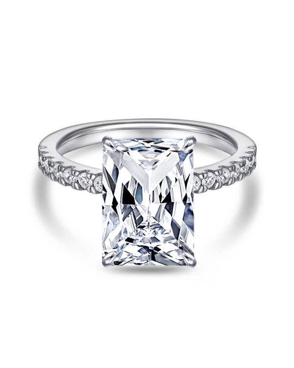 Asiley Radiant Cut Moissanite Ring For Momen 