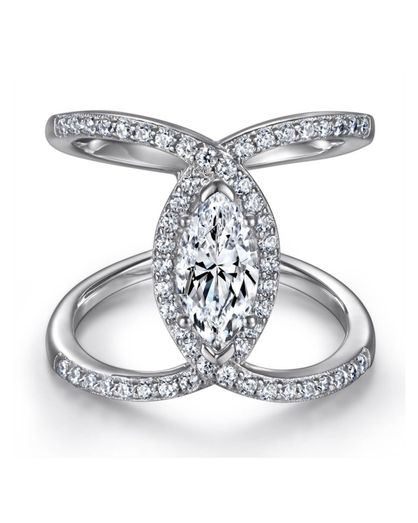 Marquise Cut Moissanite Ring 