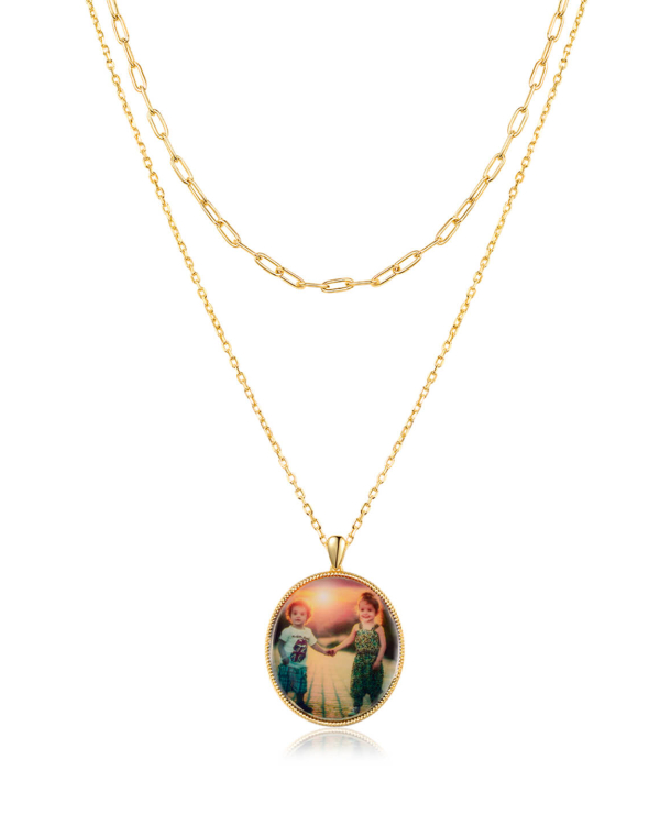Personalized Photo Multilayer Necklace